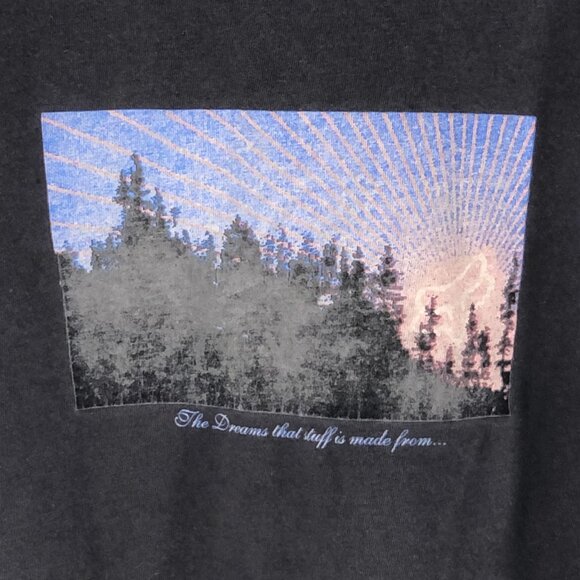 Fox Mens L Black Graphic T-Shirt  The Dreams That Stuff Is Made From 100% Cotton - Picture 3 of 7
